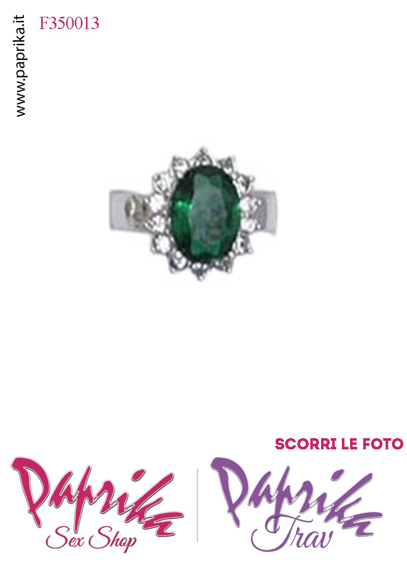 Anello Metallo Elasticizzato Strass Grandi Colorati Ovali Anello Metallo Elasticizzato Strass Grandi Colorati Ovali