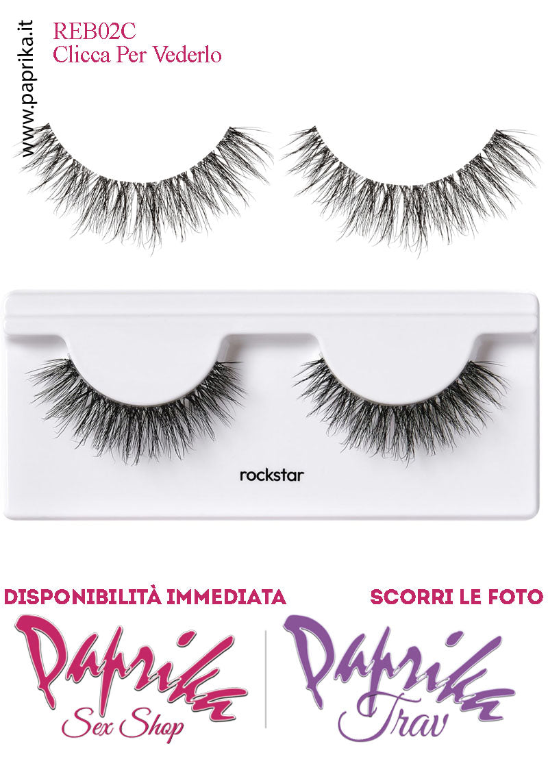 Ciglia Finte Coppia Colla Inclusa Folte Finissime Intense Rockstar 12 mm Ciglia Finte Coppia Colla Inclusa Folte Finissime Intense Rockstar 12 mm