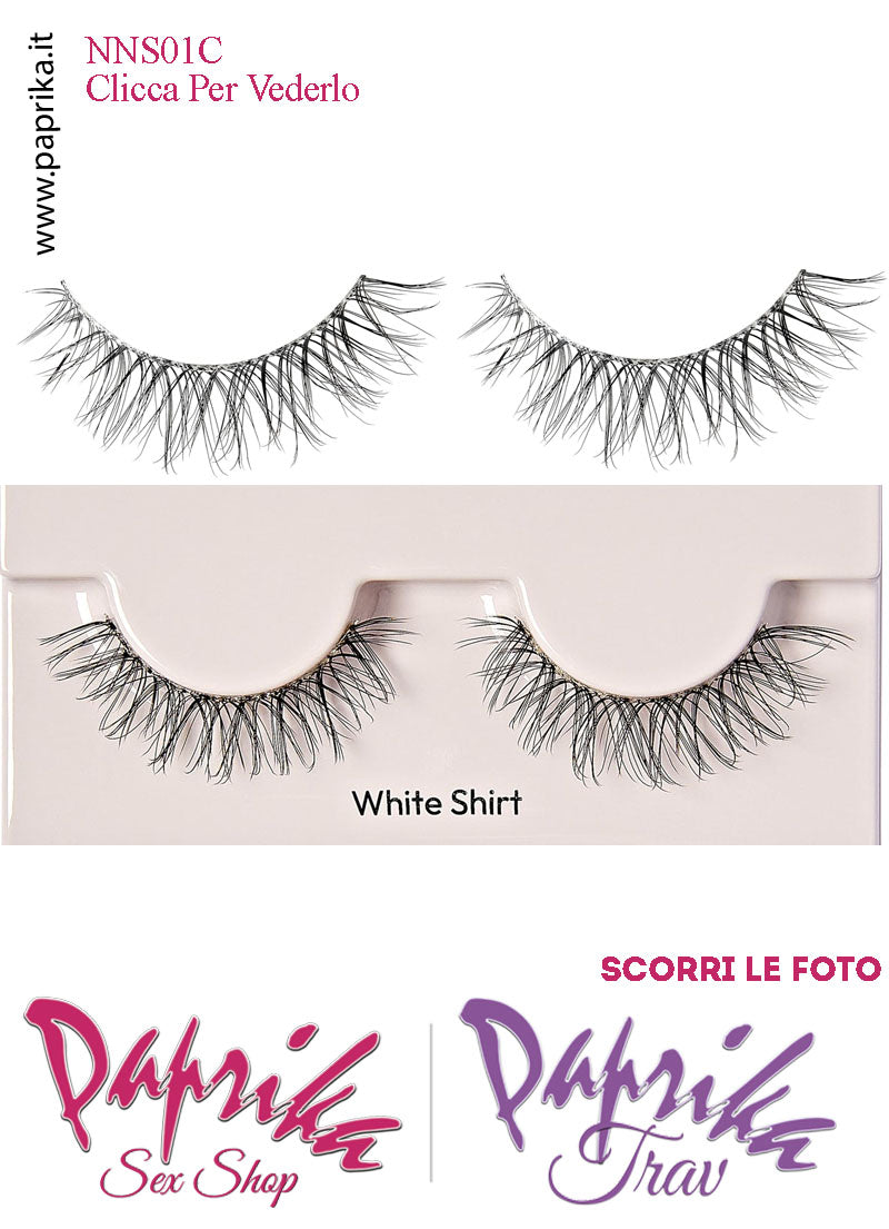 Ciglia Finte Coppia Colla Inclusa Finissime Intense White Shirt 12 mm Ciglia Finte Coppia Colla Inclusa Finissime Intense White Shirt 12 mm