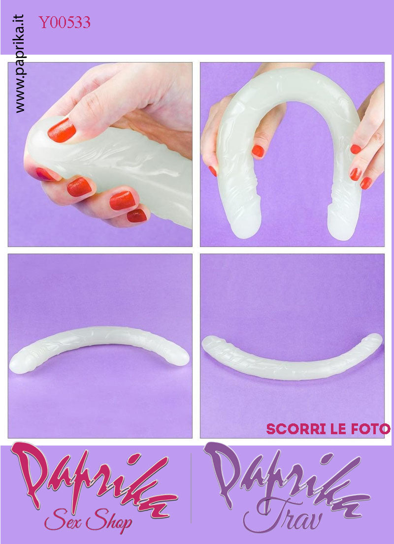 Fallo Doppio 2 Estremità 2 Partner Non Vibrante 35 cm Ø 30/38 Tpe Fosforescente Fallo Doppio 2 Estremità 2 Partner Non Vibrante 35 cm Ø 30/38 Tpe Fosforescente