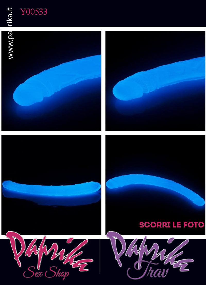 Fallo Doppio 2 Estremità 2 Partner Non Vibrante 35 cm Ø 30/38 Tpe Fosforescente Fallo Doppio 2 Estremità 2 Partner Non Vibrante 35 cm Ø 30/38 Tpe Fosforescente