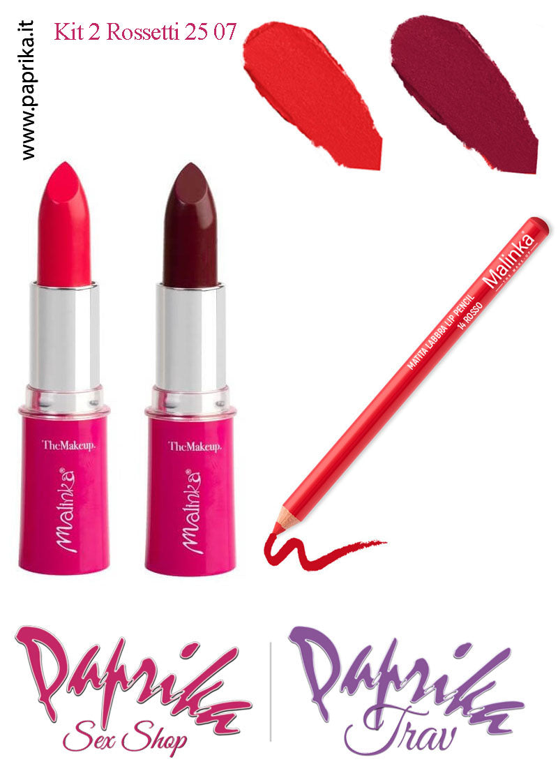 Kit 3 Pezzi 2 Rossetti Protettivi Lunga Durata 1 Matita Labbra Kit 3 Pezzi 2 Rossetti Protettivi Lunga Durata 1 Matita Labbra