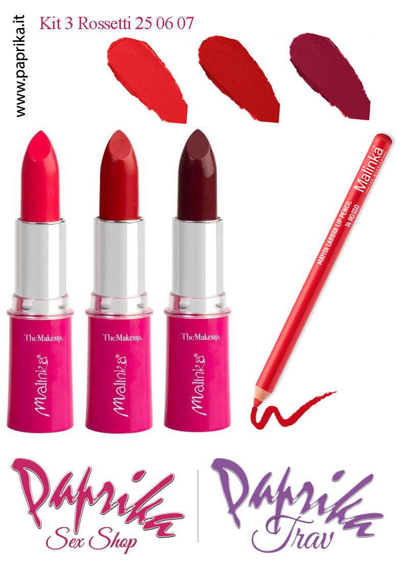 Kit 4 Pezzi 3 Rossetti Protettivi Lunga Durata 1 Matita Labbra Kit 4 Pezzi 3 Rossetti Protettivi Lunga Durata 1 Matita Labbra