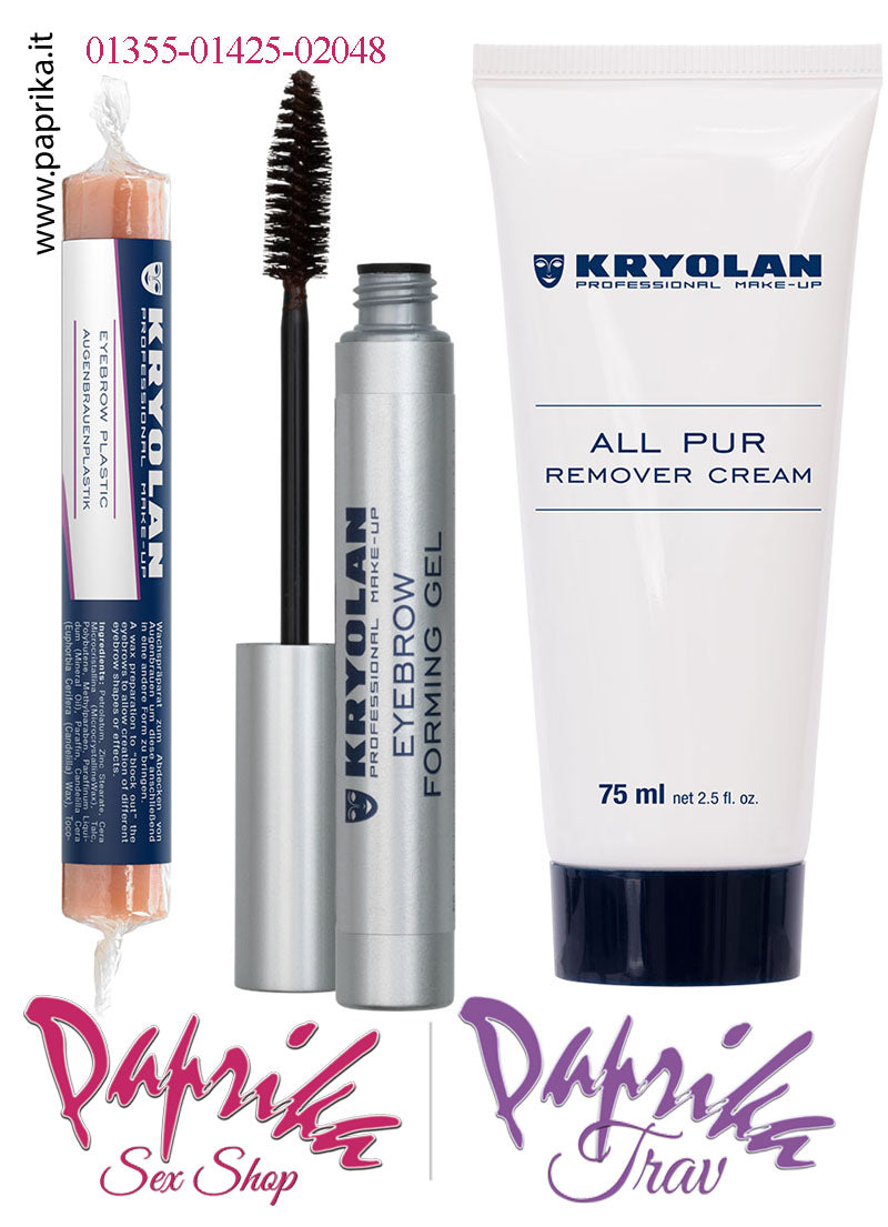 Kit Copertura Sopracciglia Kryolan 3 Pezzi Pasta Coprente Fissante Struccante Kit Copertura Sopracciglia Kryolan 3 Pezzi Pasta Coprente Fissante Struccante