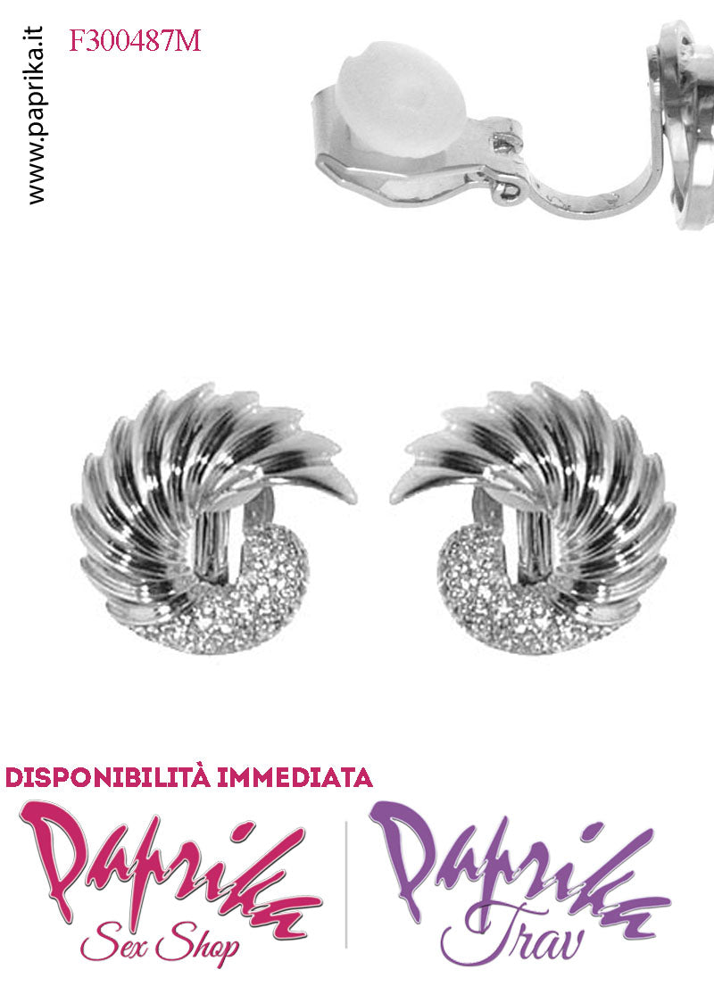 Orecchini Rotondi Aperti 20 mm Clip Bigiotteria Tempestati Piccoli Strass Orecchini Rotondi Aperti 20 mm Clip Bigiotteria Tempestati Piccoli Strass