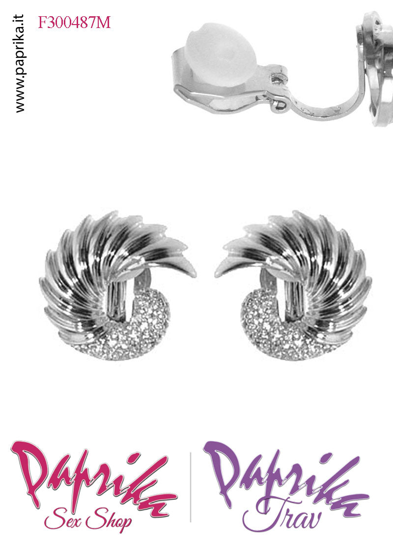 Orecchini Rotondi Aperti 20 mm Clip Bigiotteria Tempestati Piccoli Strass Orecchini Rotondi Aperti 20 mm Clip Bigiotteria Tempestati Piccoli Strass