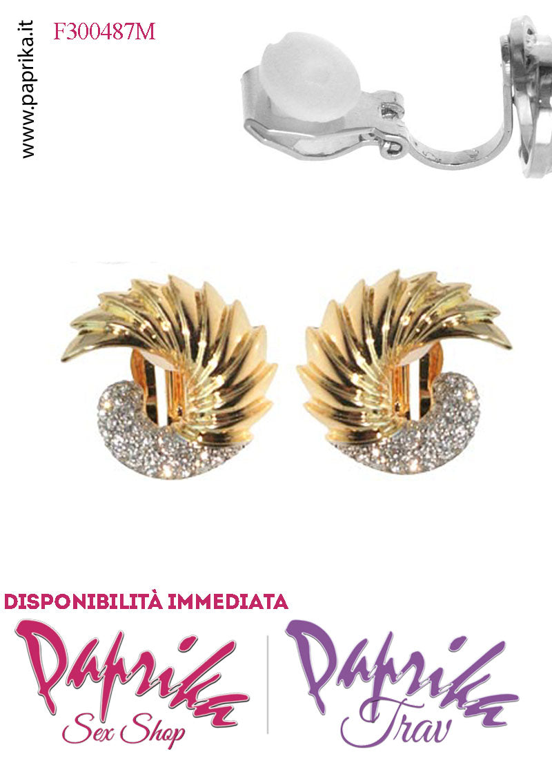 Orecchini Rotondi Aperti 20 mm Clip Bigiotteria Tempestati Piccoli Strass Orecchini Rotondi Aperti 20 mm Clip Bigiotteria Tempestati Piccoli Strass