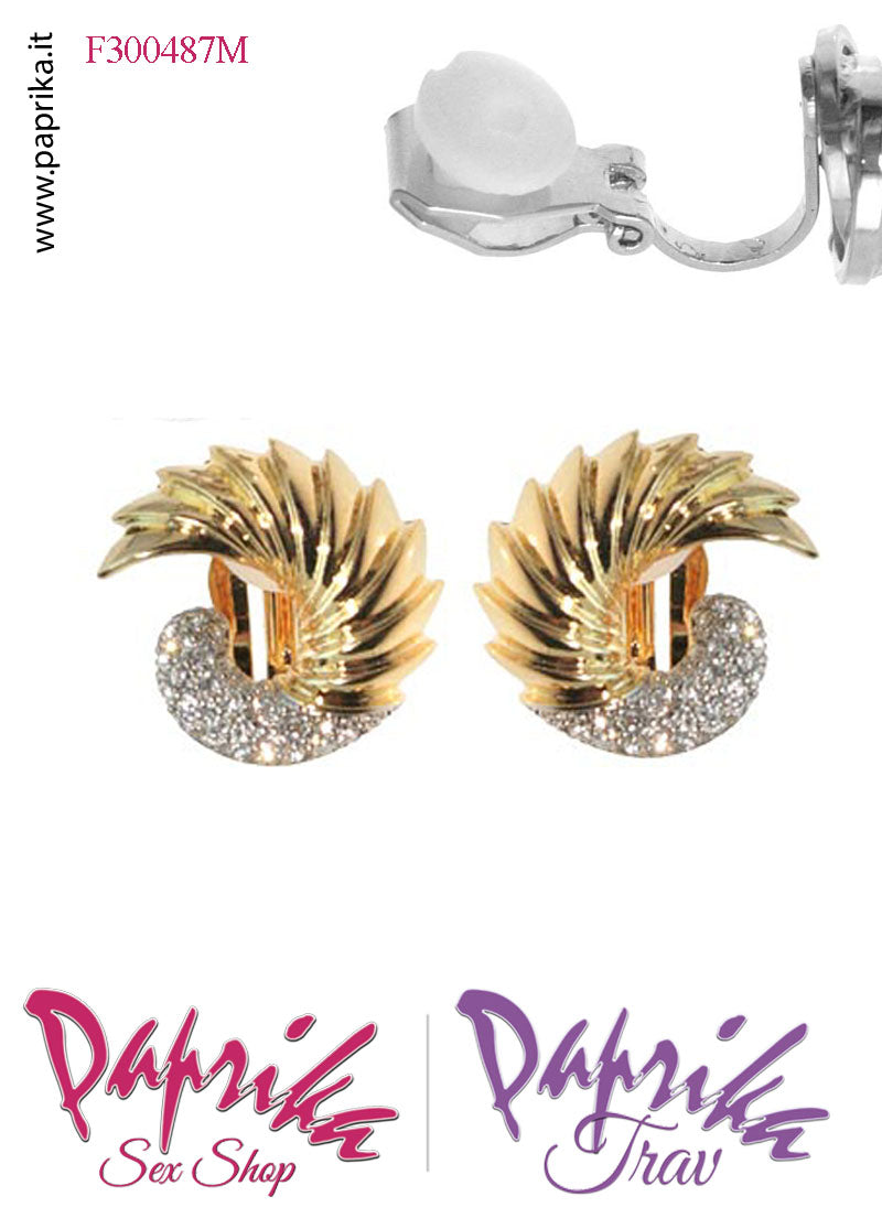 Orecchini Rotondi Aperti 20 mm Clip Bigiotteria Tempestati Piccoli Strass Orecchini Rotondi Aperti 20 mm Clip Bigiotteria Tempestati Piccoli Strass
