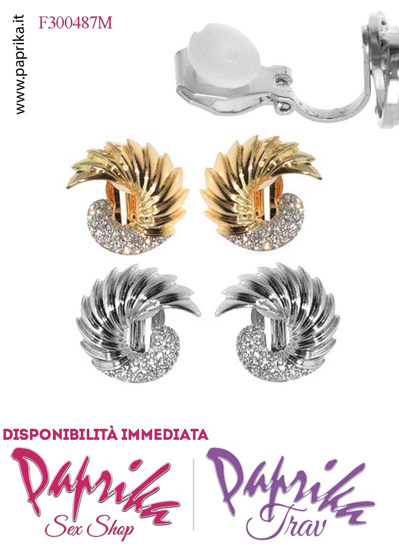 Orecchini Rotondi Aperti 20 mm Clip Bigiotteria Tempestati Piccoli Strass Orecchini Rotondi Aperti 20 mm Clip Bigiotteria Tempestati Piccoli Strass