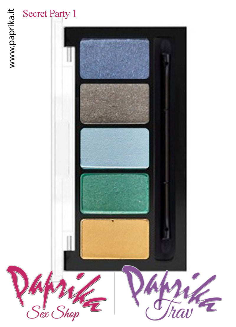 Palette Ombretti 5 Tonalità Confezione Coperchio Trasparente Secret Party 01 Palette Ombretti 5 Tonalità Confezione Coperchio Trasparente Secret Party 01
