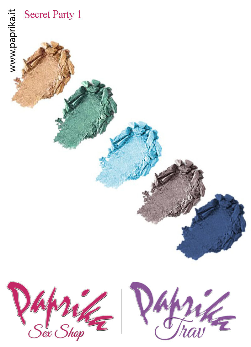 Palette Ombretti 5 Tonalità Confezione Coperchio Trasparente Secret Party 01 Palette Ombretti 5 Tonalità Confezione Coperchio Trasparente Secret Party 01