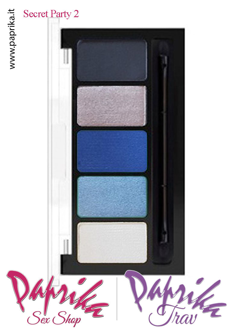 Palette Ombretti 5 Tonalità Confezione Coperchio Trasparente Secret Party 02 Palette Ombretti 5 Tonalità Confezione Coperchio Trasparente Secret Party 02