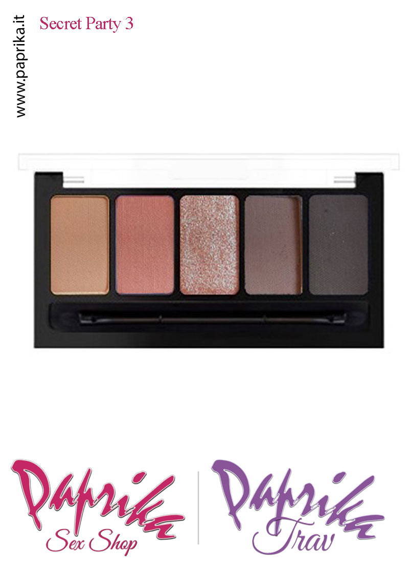 Palette Ombretti 5 Tonalità Confezione Coperchio Trasparente Secret Party 03 Palette Ombretti 5 Tonalità Confezione Coperchio Trasparente Secret Party 03