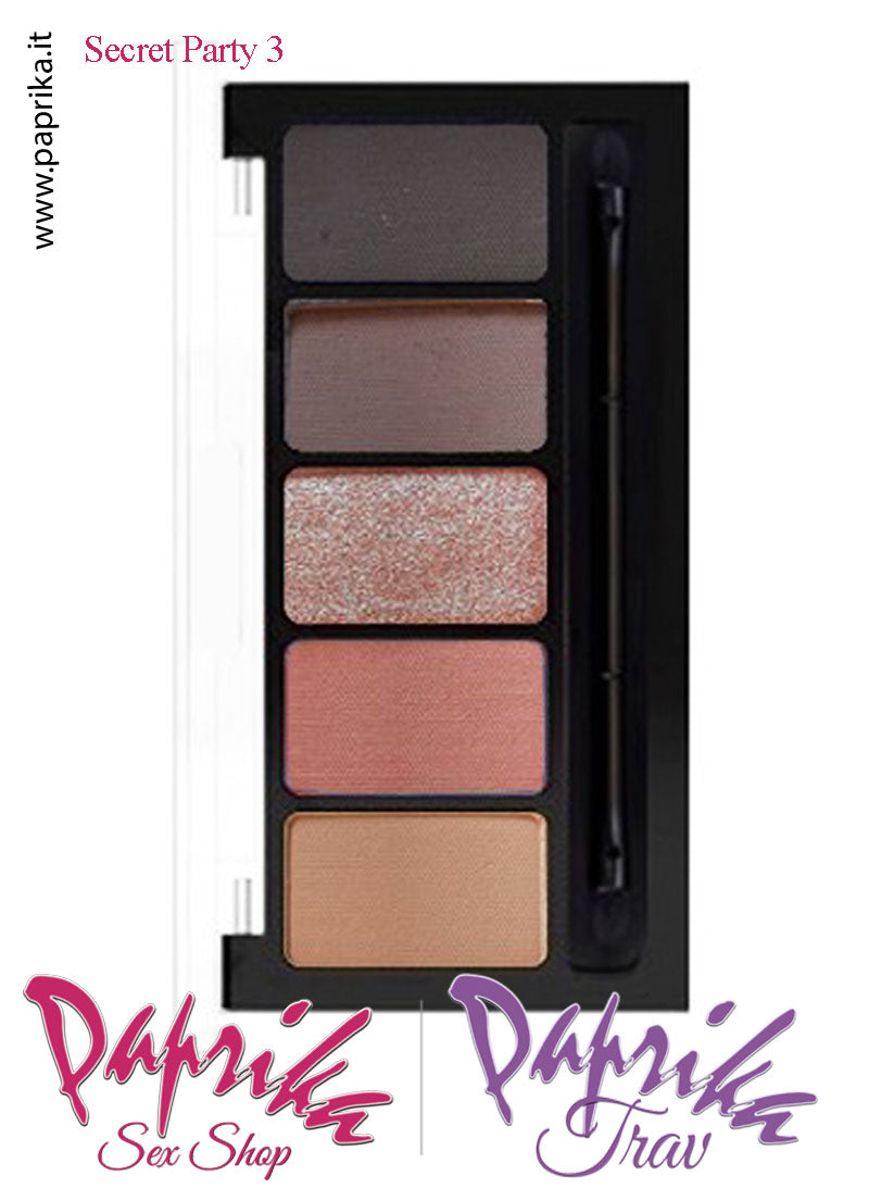 Palette Ombretti 5 Tonalità Confezione Coperchio Trasparente Secret Party 03 Palette Ombretti 5 Tonalità Confezione Coperchio Trasparente Secret Party 03