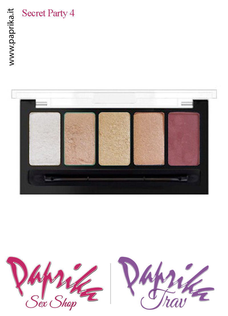 Palette Ombretti 5 Tonalità Confezione Coperchio Trasparente Secret Party 04 Palette Ombretti 5 Tonalità Confezione Coperchio Trasparente Secret Party 04