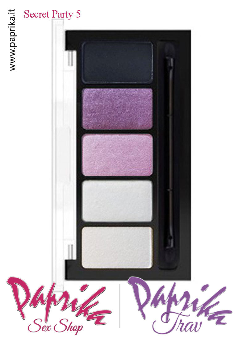 Palette Ombretti 5 Tonalità Confezione Coperchio Trasparente Secret Party 05 Palette Ombretti 5 Tonalità Confezione Coperchio Trasparente Secret Party 05