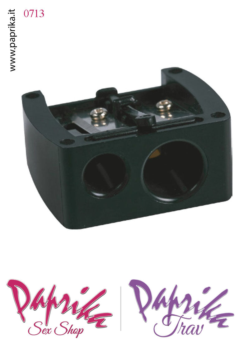 Temperino Doppio Foro x Matite e Matitoni Make-Up Nero Temperino Doppio Foro x Matite e Matitoni Make-Up Nero