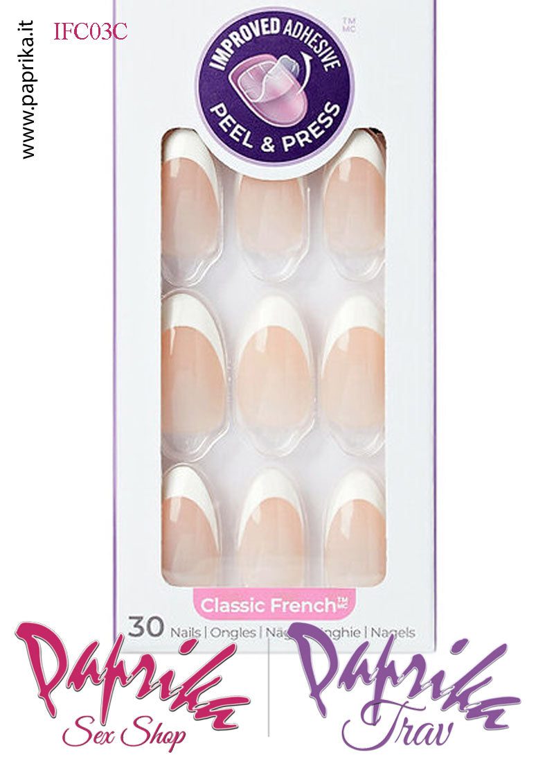 Unghie Finte Autoincollanti Biadesivo Unisex Nudo French Bianco 30 Pz. Unghie Finte Autoincollanti Biadesivo Unisex Nudo French Bianco 30 Pz.