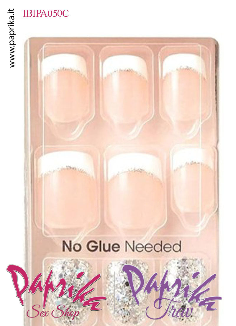 Unghie Finte Unisex Autoincollanti Biadesivo Nudo French Glitterato 30 Pz. Unghie Finte Unisex Autoincollanti Biadesivo Nudo French Glitterato 30 Pz.