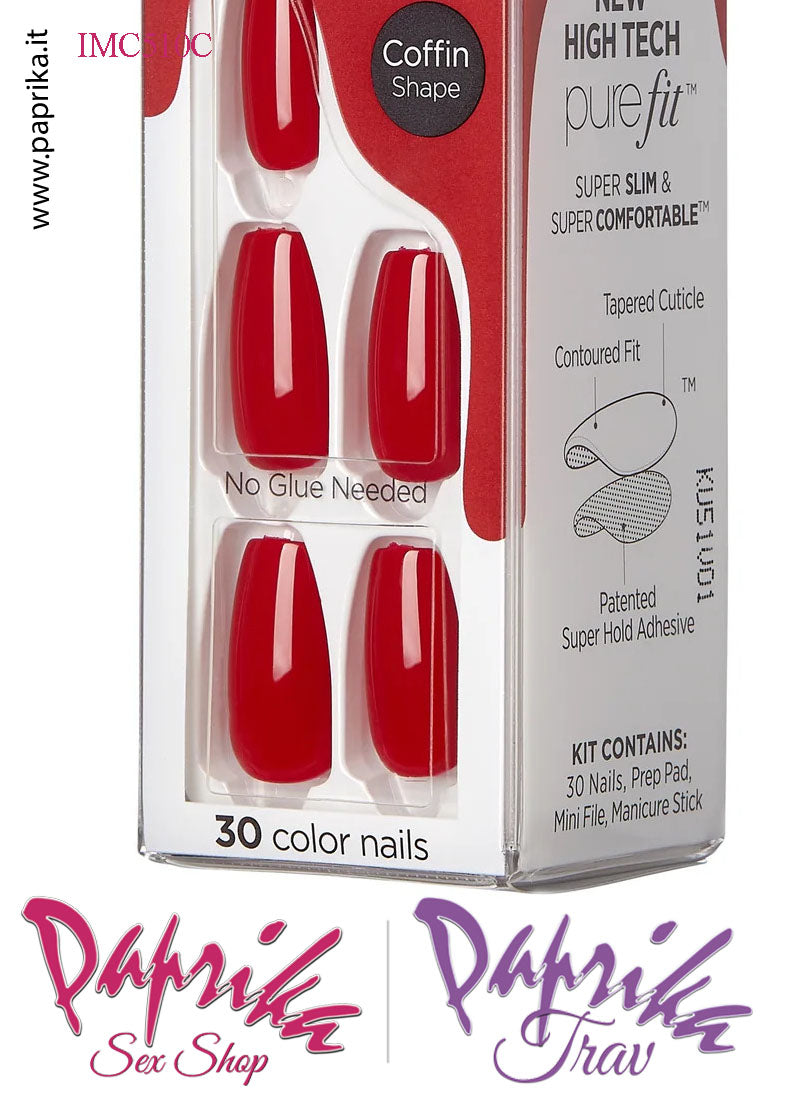 Unghie Finte Autoincollanti Biadesivo Unisex Rosso Vivo 30 Pz. Unghie Finte Autoincollanti Biadesivo Unisex Rosso Vivo 30 Pz.