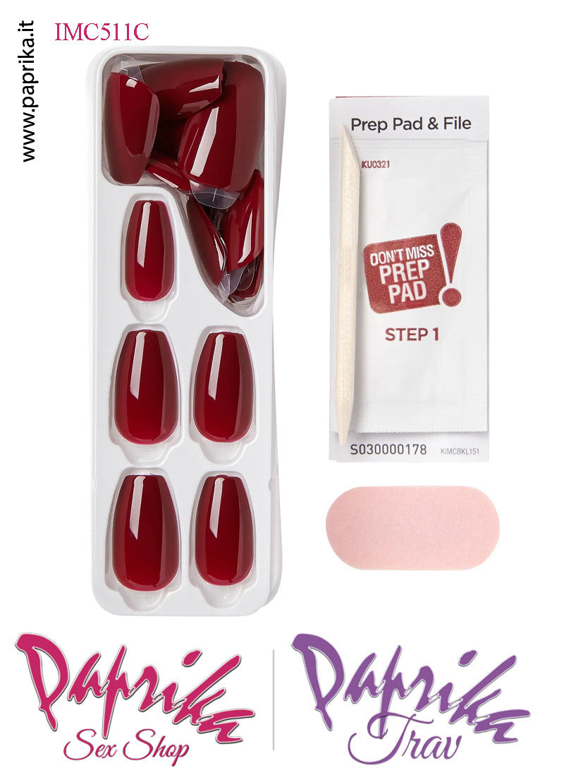 Unghie Finte Unisex Autoincollanti Biadesivo Rosso Bordeaux 30 Pz. Unghie Finte Unisex Autoincollanti Biadesivo Rosso Bordeaux 30 Pz.