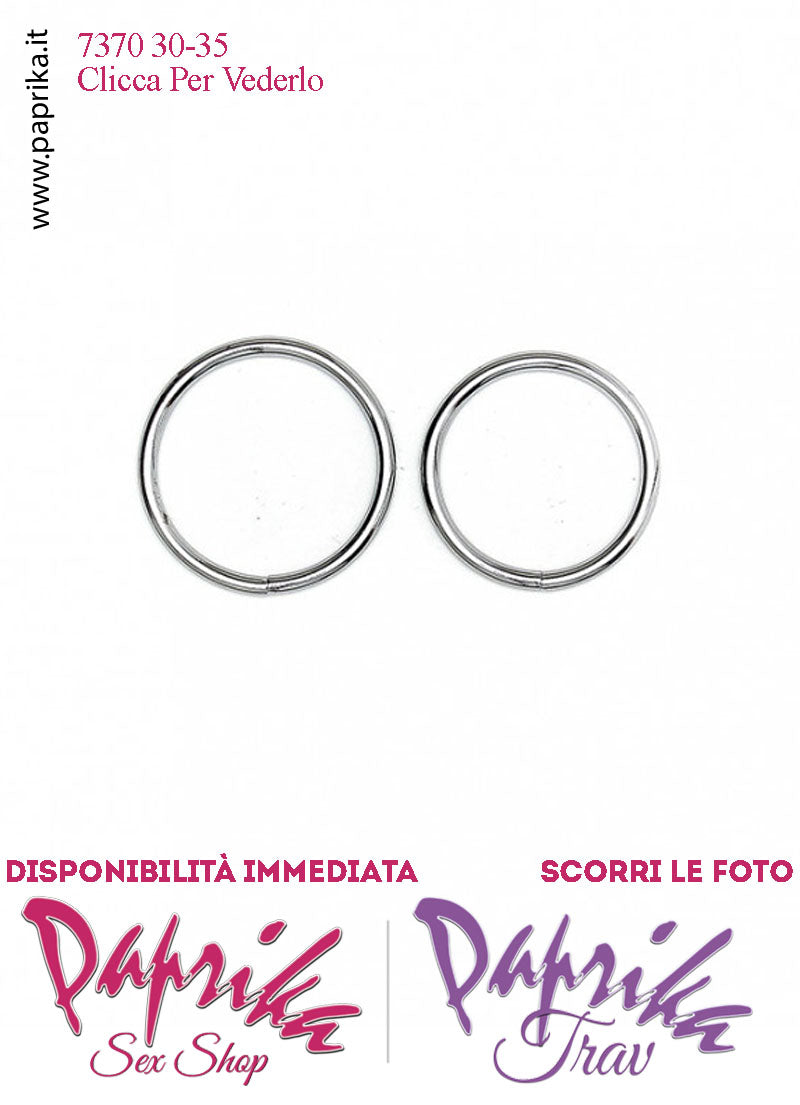 Due Anelli Metallo Ricambio Mutanda Strap-On Indossabile Ø 30-35 mm Due Anelli Metallo Ricambio Mutanda Strap-On Indossabile Ø 30-35 mm