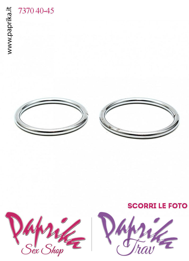 Due Anelli Metallo Ricambio Mutanda Strap-On Indossabile Ø 40-45 mm Due Anelli Metallo Ricambio Mutanda Strap-On Indossabile Ø 40-45 mm