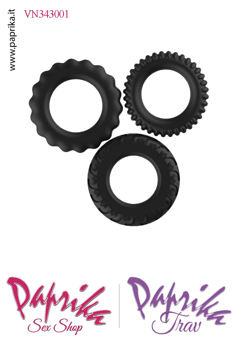 Tre Anelli Fallici Silicone Elasticizzati Ritardante e Mantenimento Erezione Tre Anelli Fallici Silicone Elasticizzati Ritardante e Mantenimento Erezione