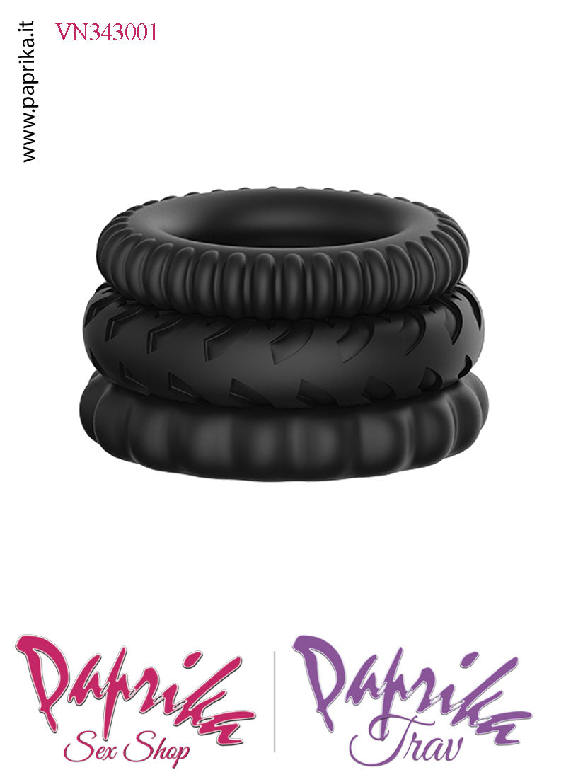 Tre Anelli Fallici Silicone Elasticizzati Ritardante e Mantenimento Erezione Tre Anelli Fallici Silicone Elasticizzati Ritardante e Mantenimento Erezione