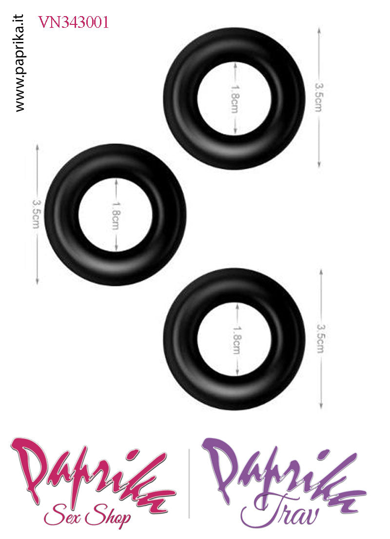 Tre Anelli Fallici TPE Elasticizzati Ritardante e Mantenimento Erezione Tre Anelli Fallici TPE Elasticizzati Ritardante e Mantenimento Erezione