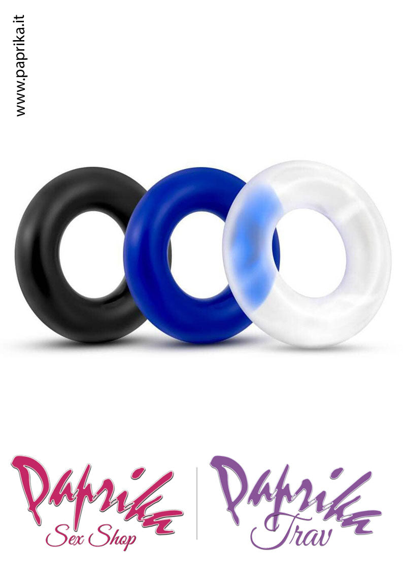 Tre Anelli Fallici Elasticizzati Ritardante e Mantenimento Erezione Tre Anelli Fallici Elasticizzati Ritardante e Mantenimento Erezione
