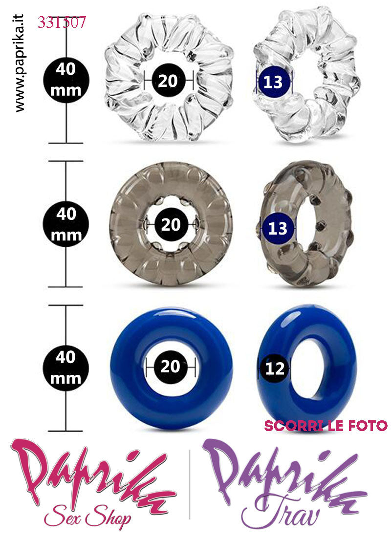Tris Anelli Fallici Elasticizzati Ritardanti Mantenimento Erezione Tris Anelli Fallici Elasticizzati Ritardanti Mantenimento Erezione