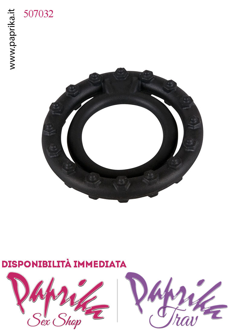 Anello Fallico Elasticizzato Lavorato Nero Testicolare e Mantenimento Erezione Anello Fallico Elasticizzato Lavorato Nero Testicolare e Mantenimento Erezione