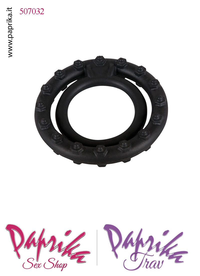 Anello Fallico Elasticizzato Lavorato Nero Testicolare e Mantenimento Erezione Anello Fallico Elasticizzato Lavorato Nero Testicolare e Mantenimento Erezione