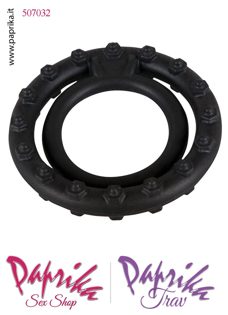 Anello Fallico Elasticizzato Lavorato Nero Testicolare e Mantenimento Erezione Anello Fallico Elasticizzato Lavorato Nero Testicolare e Mantenimento Erezione