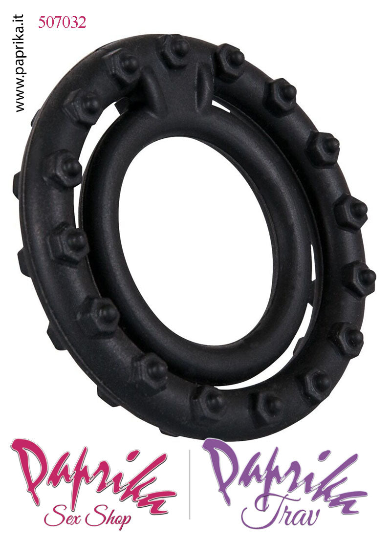 Anello Fallico Elasticizzato Lavorato Nero Testicolare e Mantenimento Erezione Anello Fallico Elasticizzato Lavorato Nero Testicolare e Mantenimento Erezione