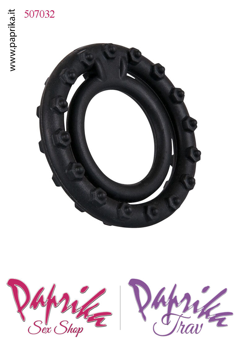 Anello Fallico Elasticizzato Lavorato Nero Testicolare e Mantenimento Erezione Anello Fallico Elasticizzato Lavorato Nero Testicolare e Mantenimento Erezione