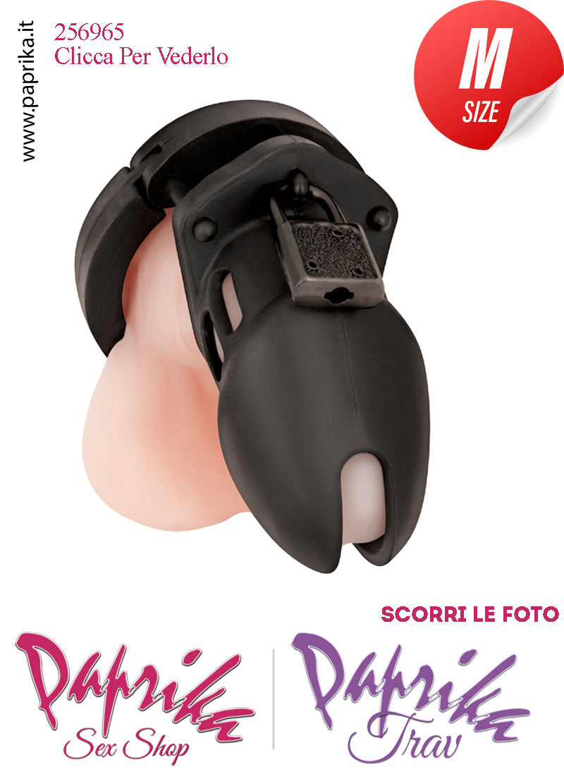 Cintura Di Castità Maschile Chastity Cage Silicone Nero Lucchetto Metallo Cintura Di Castità Maschile Chastity Cage Silicone Nero Lucchetto Metallo
