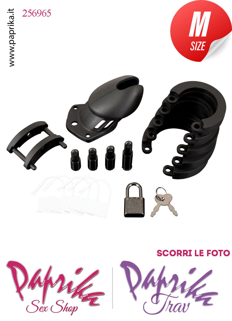 Cintura Di Castità Maschile Chastity Cage Silicone Nero Lucchetto Metallo Cintura Di Castità Maschile Chastity Cage Silicone Nero Lucchetto Metallo