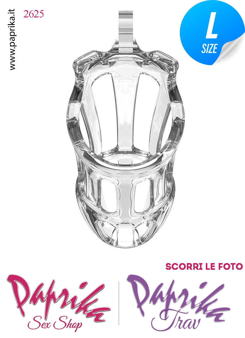 Cintura Di Castità Maschile Large PC08 Chastity Cage Abs Apertura Lunghe 5 Anelli Cintura Di Castità Maschile Large PC08 Chastity Cage Abs Apertura Lunghe 5 Anelli