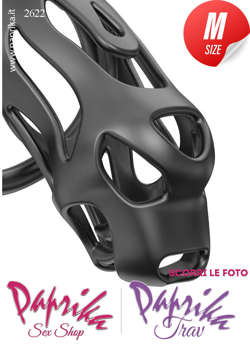 Cintura Di Castità Maschile Medium PC07 Dog Chastity Cage Abs Traforato 5 Anelli Cintura Di Castità Maschile Medium PC07 Dog Chastity Cage Abs Traforato 5 Anelli
