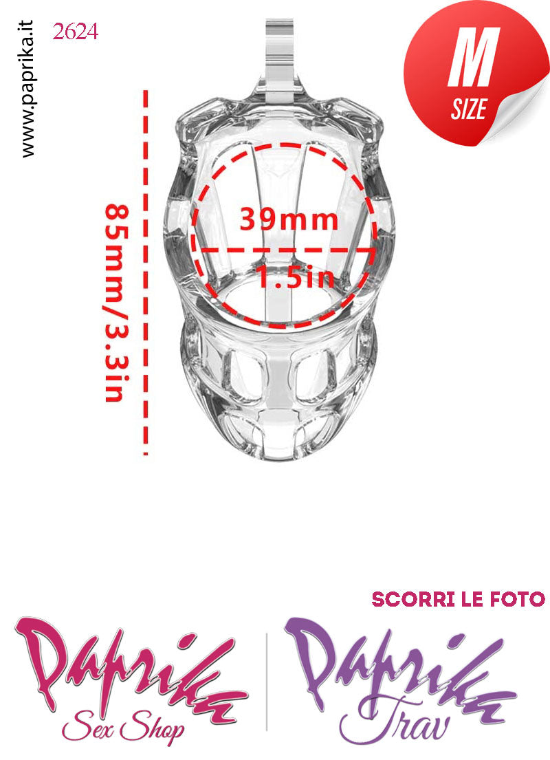 Cintura Di Castità Maschile Medium PC08 Chastity Cage Abs Apertura Lunghe 5 Anelli Cintura Di Castità Maschile Medium PC08 Chastity Cage Abs Apertura Lunghe 5 Anelli