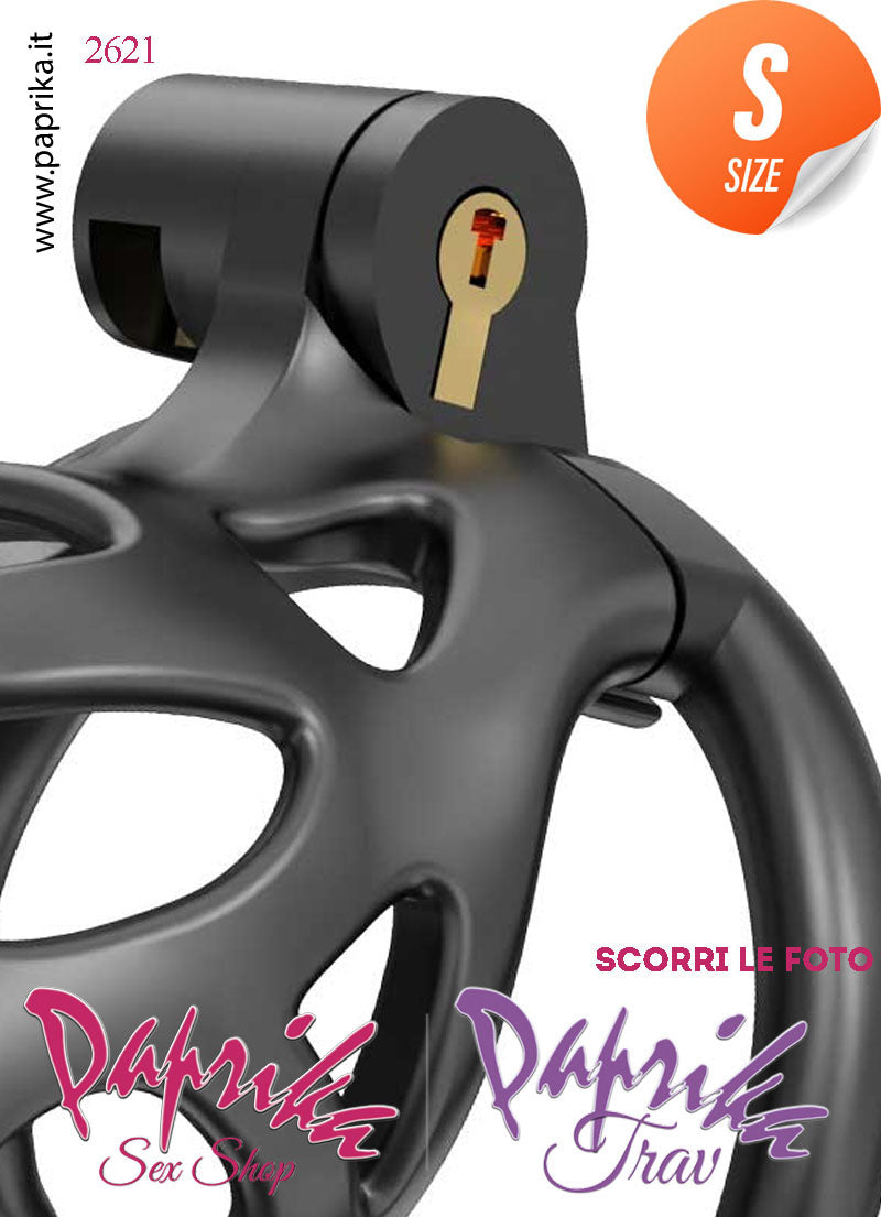 Cintura Di Castità Maschile Small PC07 Dog Chastity Cage Abs Traforato 5 Anelli Cintura Di Castità Maschile Small PC07 Dog Chastity Cage Abs Traforato 5 Anelli