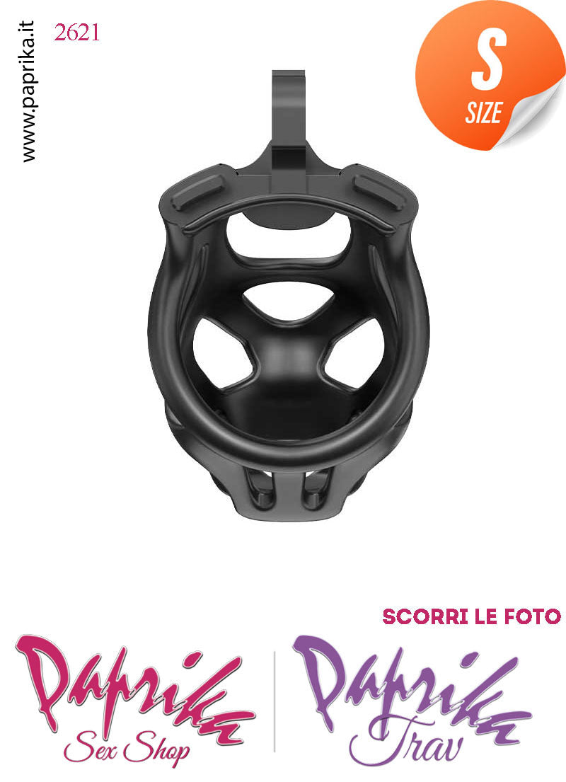 Cintura Di Castità Maschile Small PC07 Dog Chastity Cage Abs Traforato 5 Anelli Cintura Di Castità Maschile Small PC07 Dog Chastity Cage Abs Traforato 5 Anelli