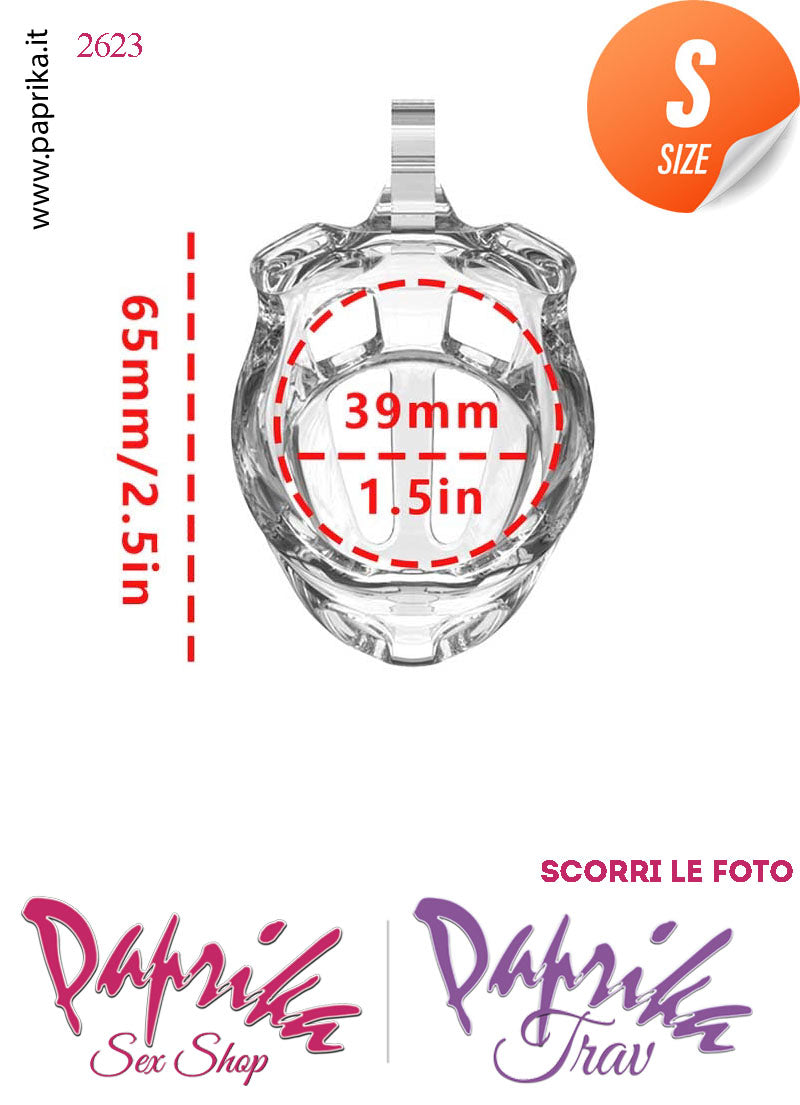Cintura Di Castità Maschile Small PC08 Chastity Cage Abs Apertura Lunghe 5 Anelli Cintura Di Castità Maschile Small PC08 Chastity Cage Abs Apertura Lunghe 5 Anelli