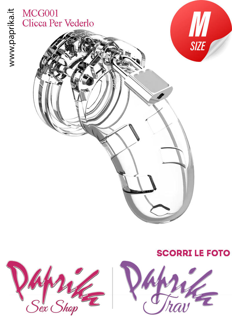 Cintura Di Castità Maschile Trasparente Chastity Cage Policarbonato Lucchetto Metallo Cintura Di Castità Maschile Trasparente Chastity Cage Policarbonato Lucchetto Metallo