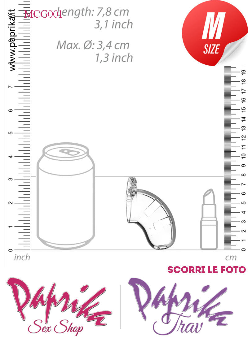 Cintura Di Castità Maschile Trasparente Chastity Cage Policarbonato Lucchetto Metallo Cintura Di Castità Maschile Trasparente Chastity Cage Policarbonato Lucchetto Metallo