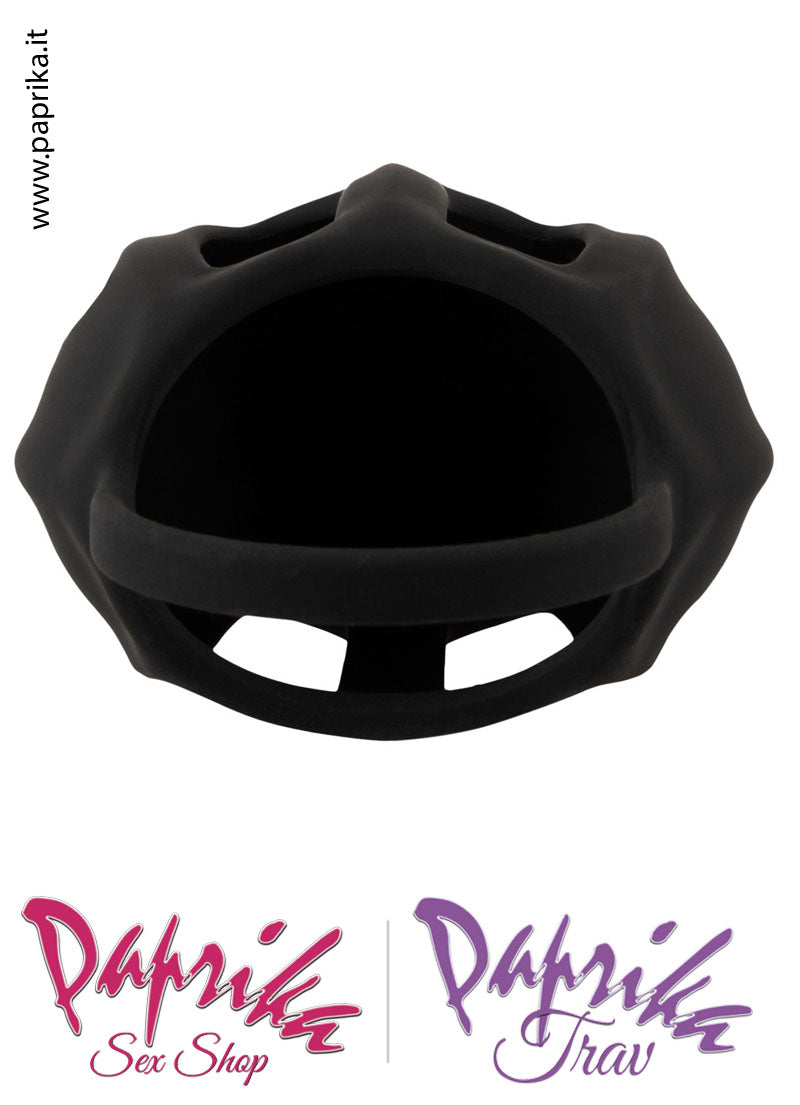 Cintura Di Castità Testicoli Plug Catenella Ball Cage Corta Silicone Cintura Di Castità Testicoli Plug Catenella Ball Cage Corta Silicone