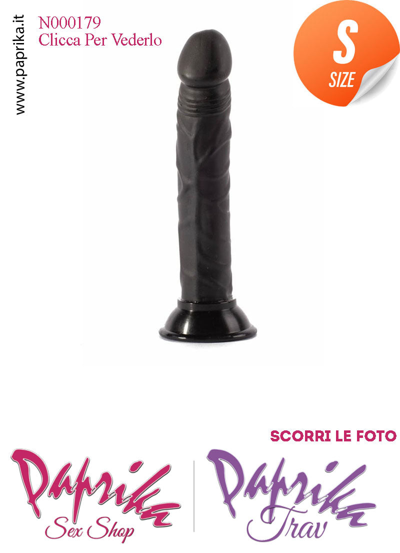 Strap-On Dildo Nero Small Non Vibrante 12 cm Ø 24 Mutanda Anelli Acciaio Strap-On Dildo Nero Small Non Vibrante 12 cm Ø 24 Mutanda Anelli Acciaio