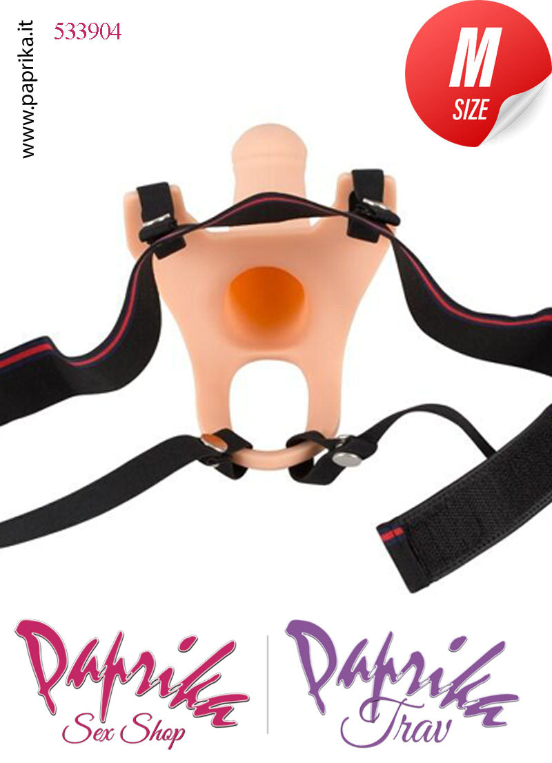 Strap-On Silicone Fallo Cavo Protesi 15 cm Ø 35 Punta Piena 5 cm Non Vibrante Strap-On Silicone Fallo Cavo Protesi 15 cm Ø 35 Punta Piena 5 cm Non Vibrante